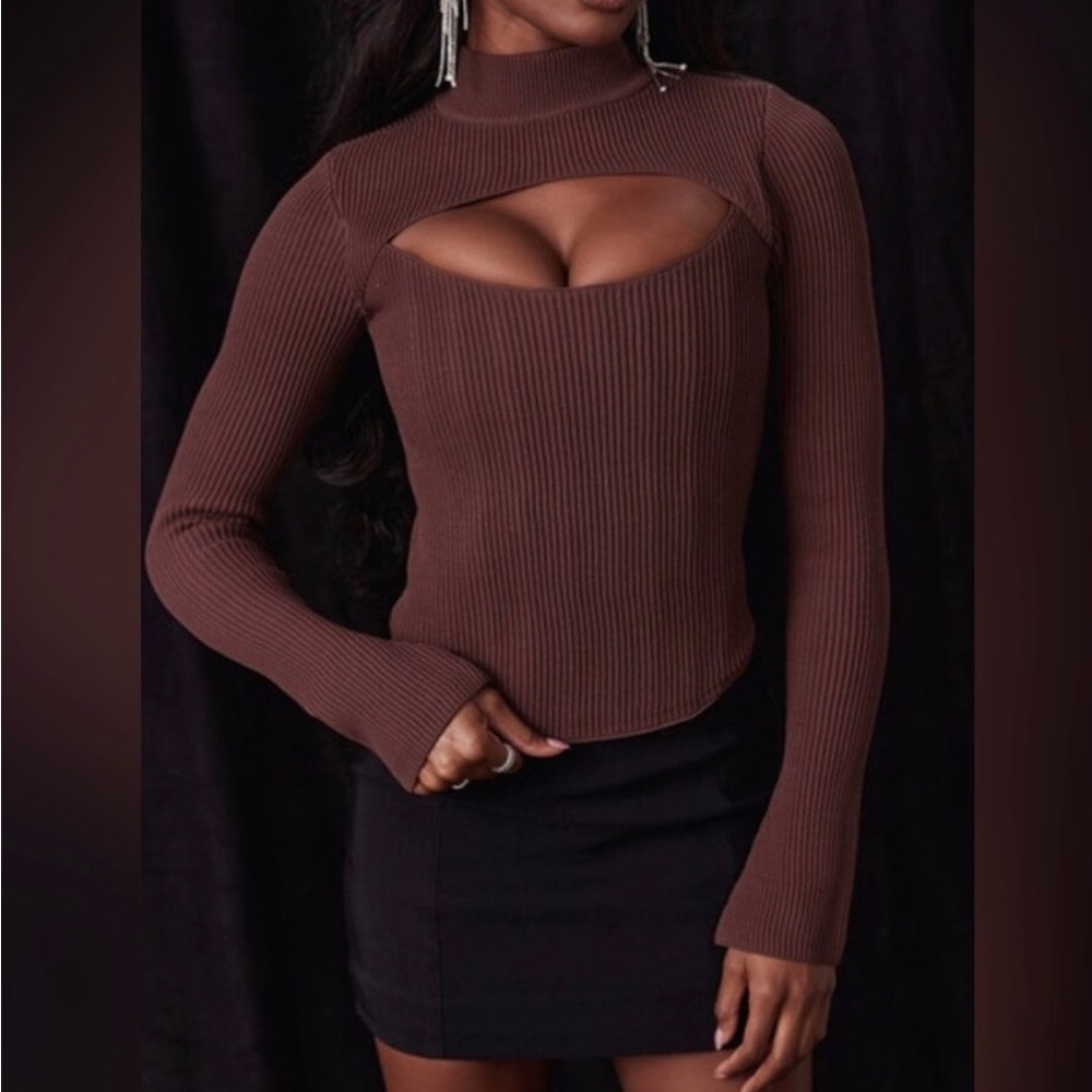 House of CB 'Georgina' Cocoa Knitted Corset Size Small